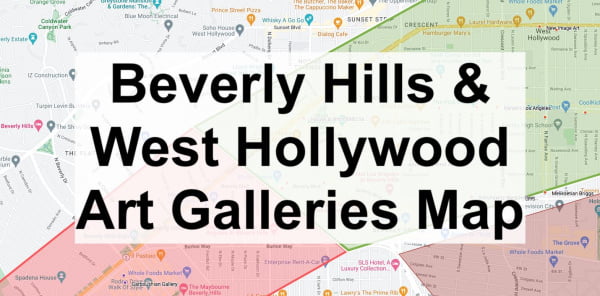 Beverly Hills And West Hollywood Art Galleries Map