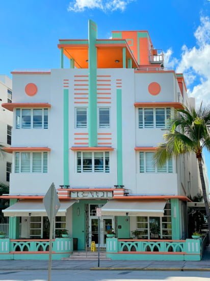 McAlpin Hotel eyebrow window, design in three, Art Deco South Beach Miami