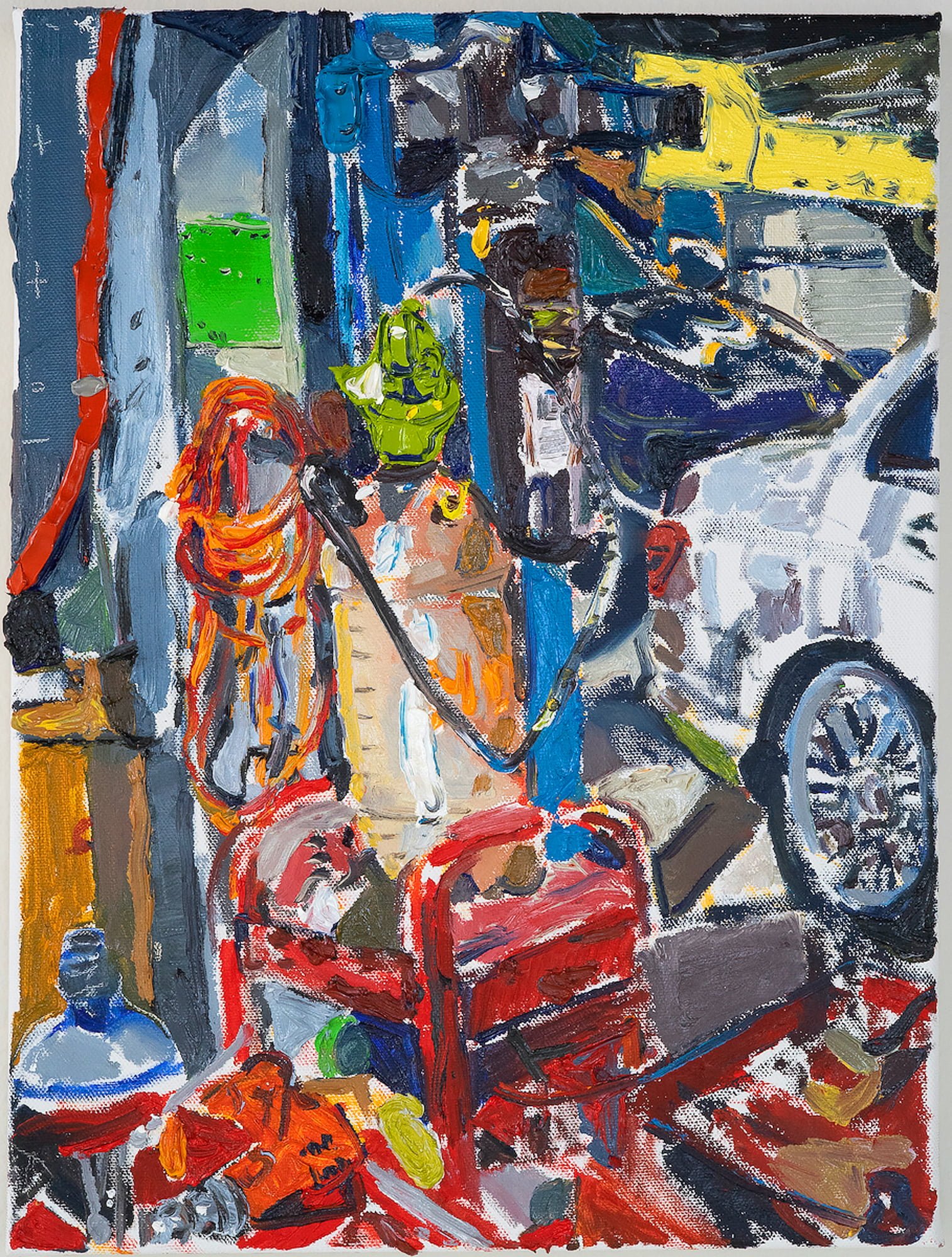 Jefreid Lotti "Transmission Fluid Pump" 2020 Oil on canvas 18x24"